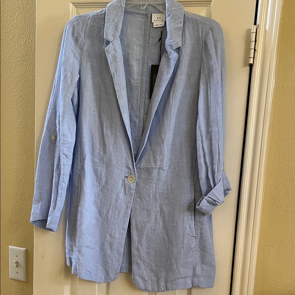 NWT-H by Halston Light Blue Women's Blazer